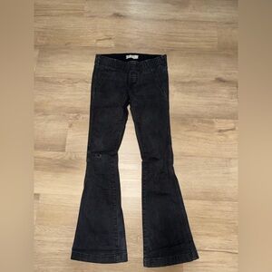Free People Washed Black Flare Jeans
